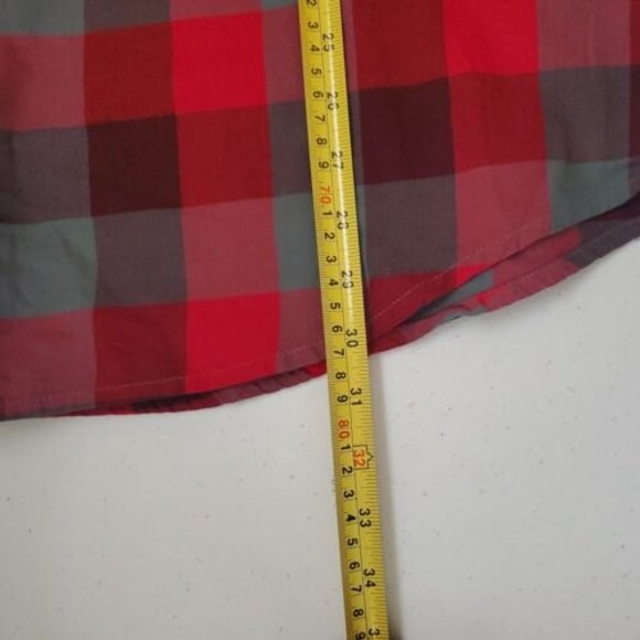 Columbia Red Grey Plaid Button Down Long Sleeve Sz Large - Picture 8 of 8